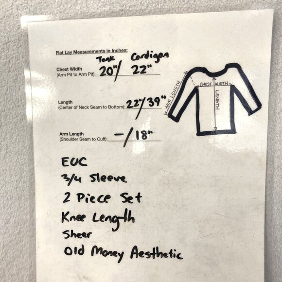 R&M‎ Richards Sheer Jacket Tank 2 Piece Set Womens 8 Blue Gold Paisley Elegant - Picture 3 of 16